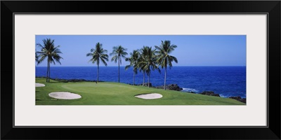 Golf course at the oceanside, Kona Country Club Ocean Course, Kailua Kona, Hawaii