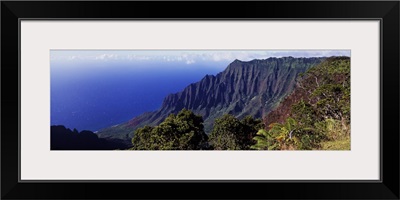 Hawaii, Kauai, Kalalau, High angle view of Kokee State Park