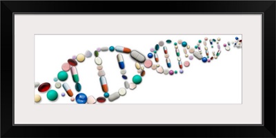 Helix model of DNA made up of pills