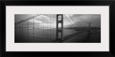 High angle view of a bridge across the sea Golden Gate Bridge San Francisco California