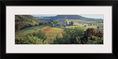 High angle view of a church, Abbazia Di Sant Antimo, Tuscany, Italy