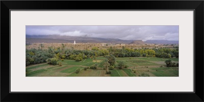 High angle view of a city, Long Green Valley, Tinerhir, Morocco