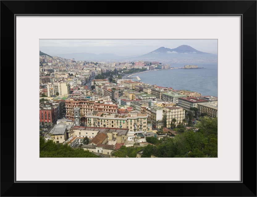 High angle view of a city, Naples, Campania, Italy