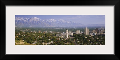 High angle view of a city, Salt Lake City, Utah