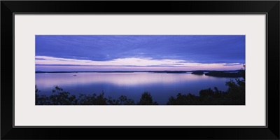 High angle view of a lake, Frenchmans Bay, Acadia National Park, Maine