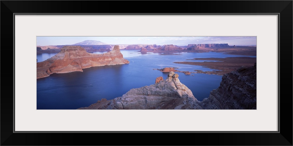 High angle view of a lake in a canyon, Lake Powell, Glen Canyon National Recreation Area, Arizona