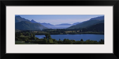 High angle view of a lake, Lake Hayes, Mt Richardson, South Island New Zealand, New Zealand