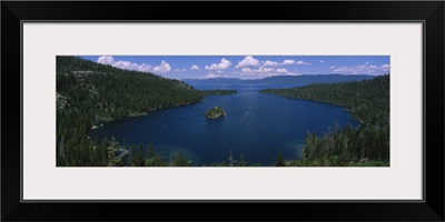 High angle view of a lake, Lake Tahoe, California