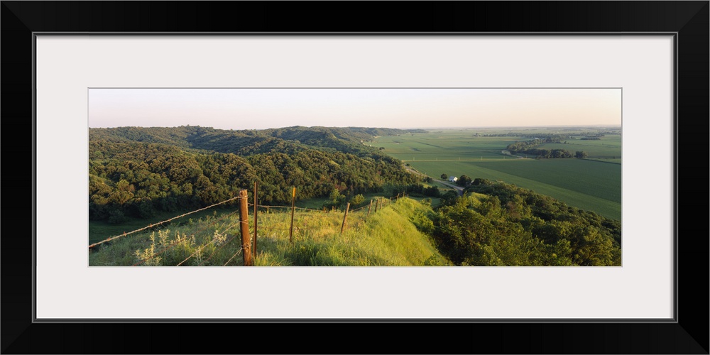 High angle view of a landscape at a hillside, Loess Hills, Iowa