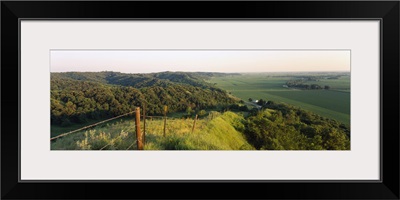 High angle view of a landscape at a hillside, Loess Hills, Iowa