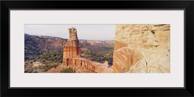 High angle view of a rock formation, Palo Duro Canyon State Park, Texas