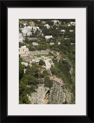 High angle view of a town, Capri, Naples, Campania, Italy