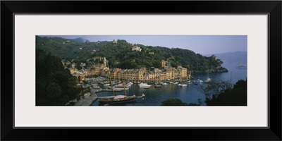 High angle view of a town, Portofino, Italy