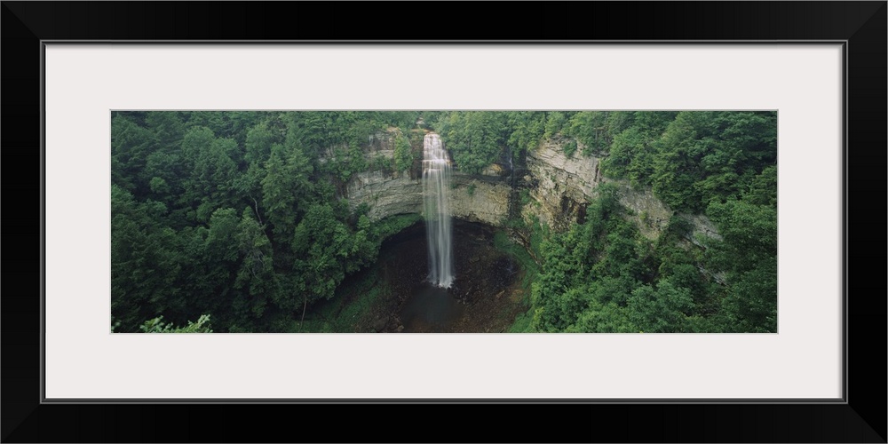 High angle view of a waterfall in a forest, Fall Creek Falls, Fall Creek Falls State Park, Tennessee