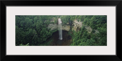 High angle view of a waterfall in a forest, Fall Creek Falls, Fall Creek Falls State Park, Tennessee