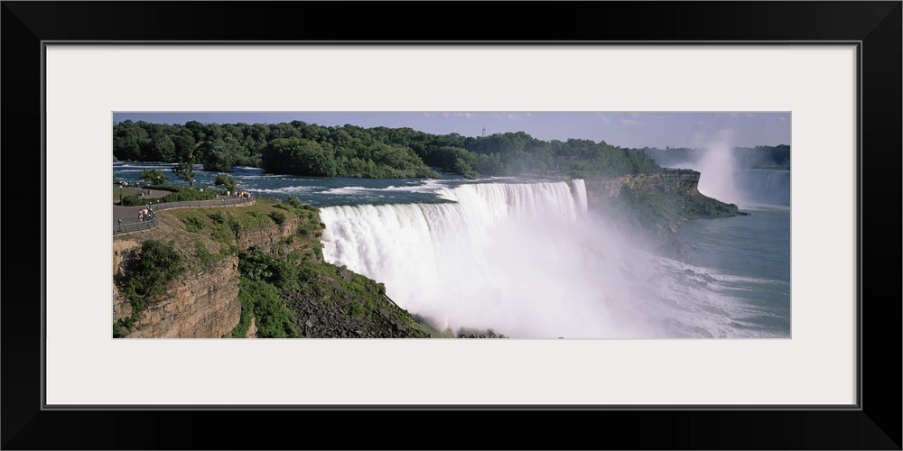 High angle view of a waterfall Niagara River Niagara Falls Niagara County New York State