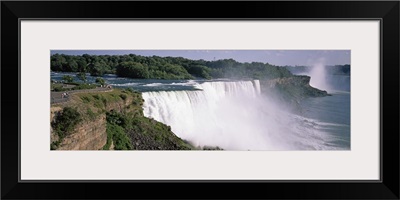 High angle view of a waterfall Niagara River Niagara Falls Niagara County New York State