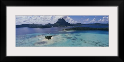 High angle view of islands, Motutapu, Bora Bora, French Polynesia