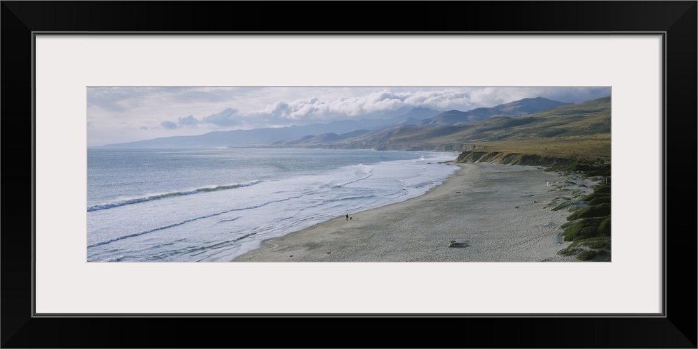 High angle view of the beach, Jalama beach County Park, Santa Barbara County, California