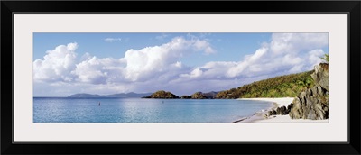 High angle view of the beach, Trunk Bay, St John, US Virgin Islands