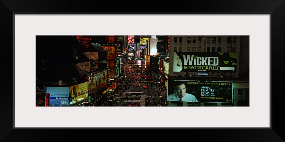 High angle view of traffic on the road, Times Square, Manhattan, New York City, New York State