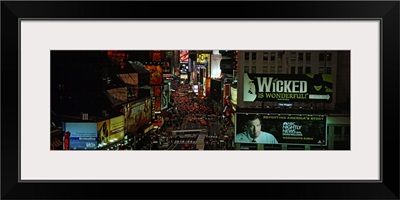 High angle view of traffic on the road, Times Square, Manhattan, New York City, New York State