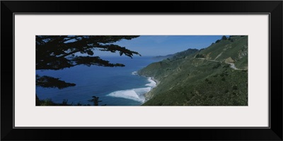 Highway on a hillside, Route 1, Big Sur, California