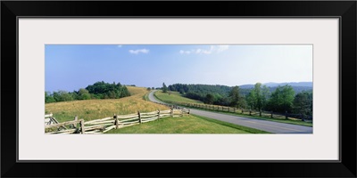 Highway passing through a landscape, Milepost 235, Blue Ridge Parkway, North Carolina