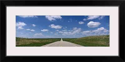 Highway with Clouds near Scotts Bluff Nebraska