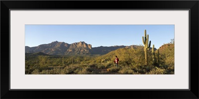 Hiker Superstition Wilderness Area Phoenix AZ