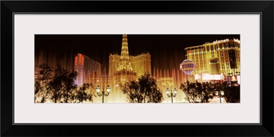 Hotels in a city lit up at night The Strip Las Vegas Nevada