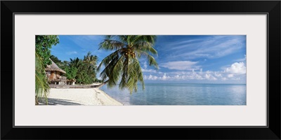 House on the beach, Matira Beach, Bora Bora, French Polynesia