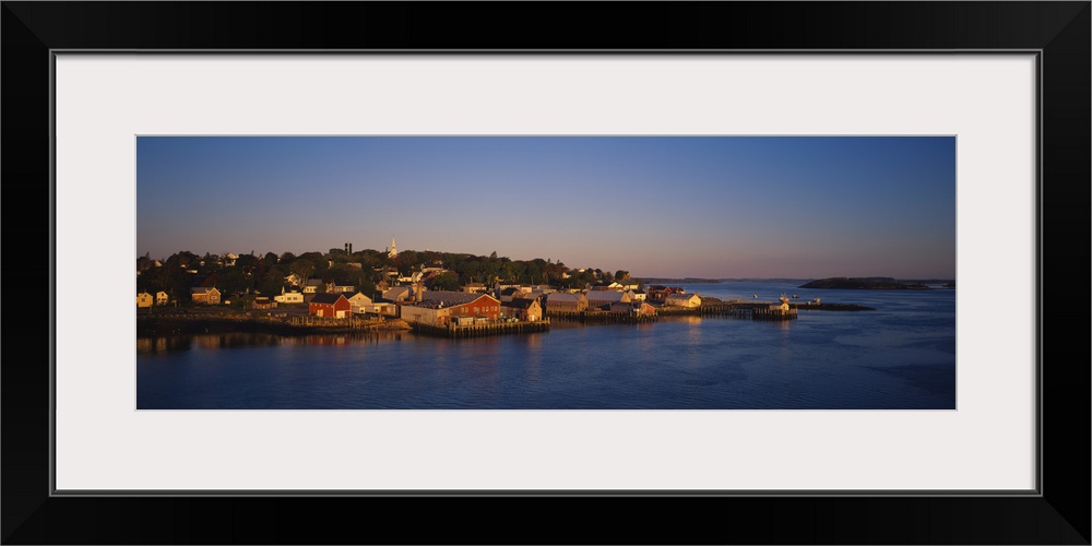 Houses at the river bank, Lubec, Maine