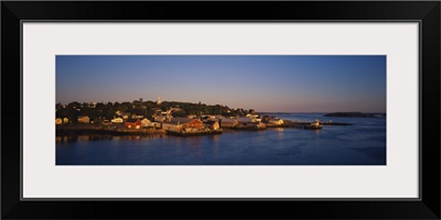 Houses at the river bank, Lubec, Maine