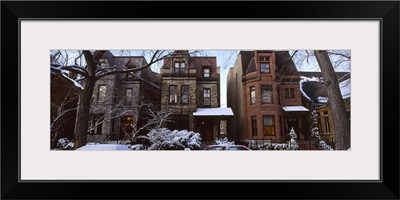 Houses in winter, Chicago, Cook County, Illinois