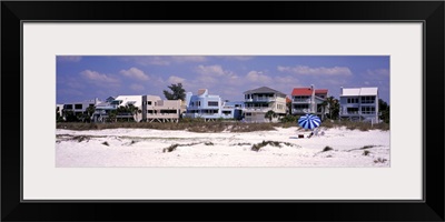 Houses near the beach, Siesta Beach, Gulf Of Mexico, Siesta Key, Florida
