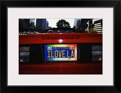 I Love LA California Vanity License Plate
