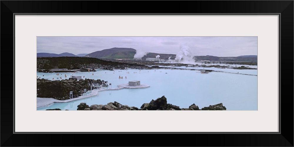 Iceland, Reykjavik, Blue lagoon, People in the hot spring