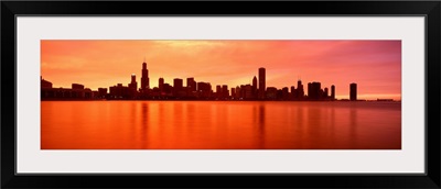 Illinois, Chicago, sunset