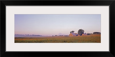 Illinois, Ogle Country, Panoramic view of a houses on a farm
