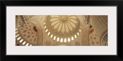 Interiors of a mosque, Blue Mosque, Istanbul, Turkey