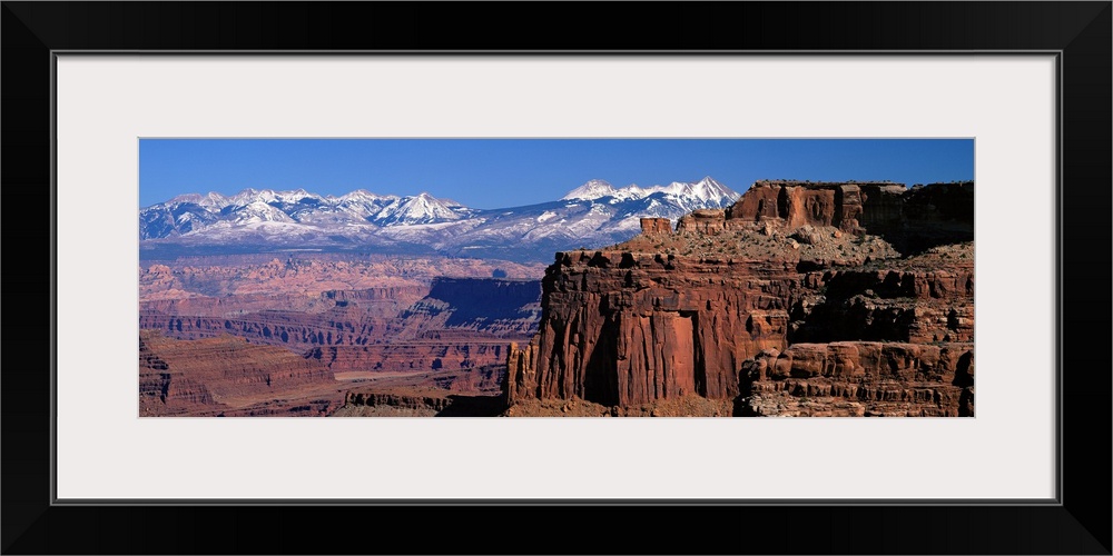 La Sal Mountains seen from Canyonlands National Park Utah