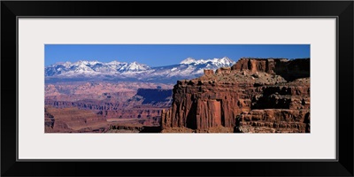 La Sal Mountains seen from Canyonlands National Park Utah
