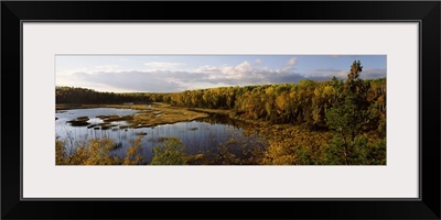 Lake in autumn, Wood Lake, Superior National Forest, Yellow Medicine County, Minnesota