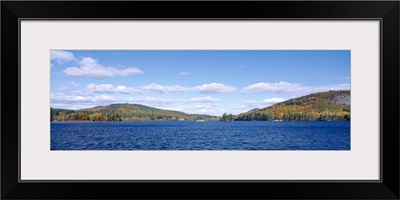 Lake in front of a hill range, Bryant Pond, Maine, New England