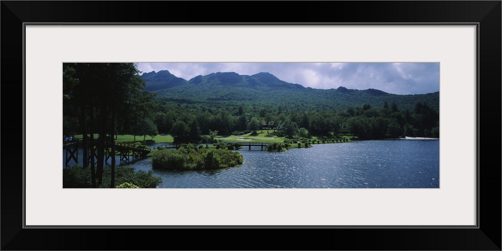 Lake on a golf course, Grandfather Golf and Country Club, Linville, North Carolina