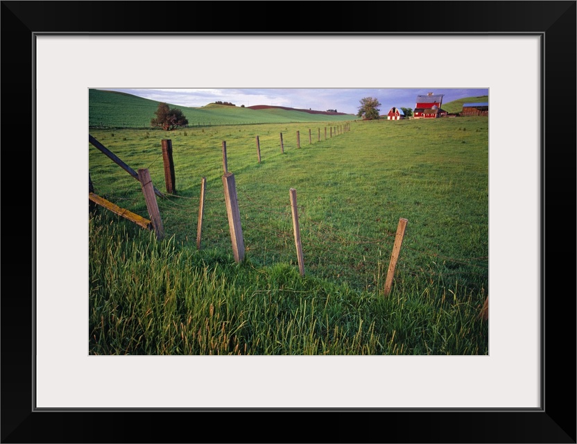 Landscape With Farm And Fenceline