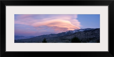 Lenticular Wave Cloud Sierra Nevada Mountain Range CA