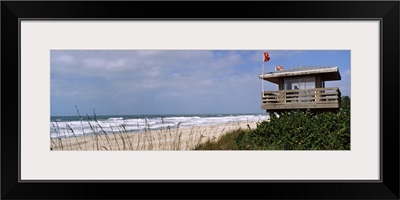 Lifeguard hut on the beach, Nokomis, Sarasota County, Florida,