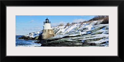 Lighthouse along the sea, Castle Hill Lighthouse, Narraganset Bay, Newport, Rhode Island